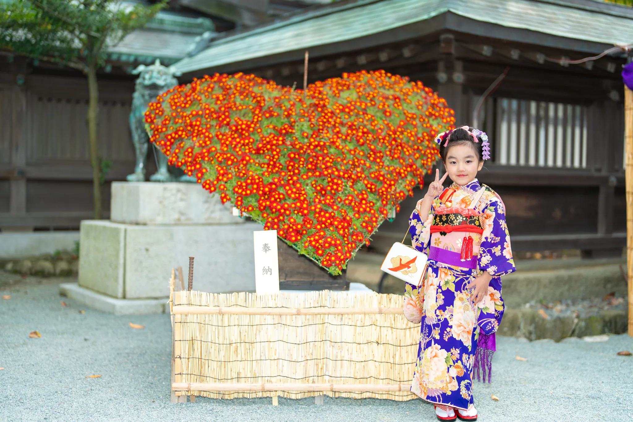 【福岡県宗像市で家族写真撮影】100年前のお着物だったようです。すごい1