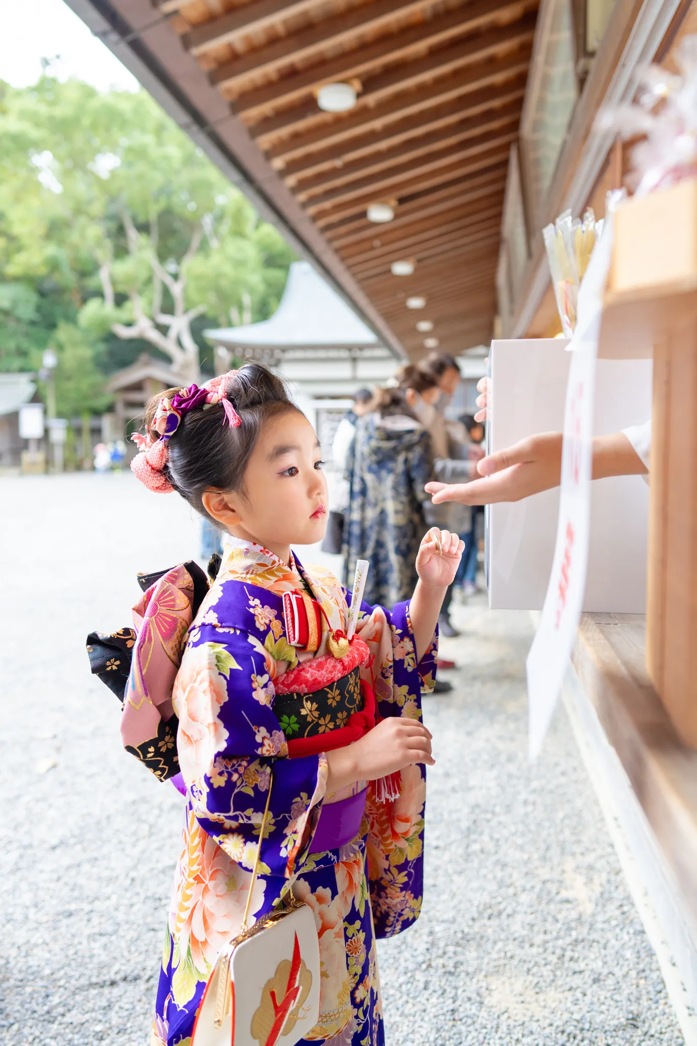 【福岡県宗像市で家族写真撮影】100年前のお着物だったようです。すごい2