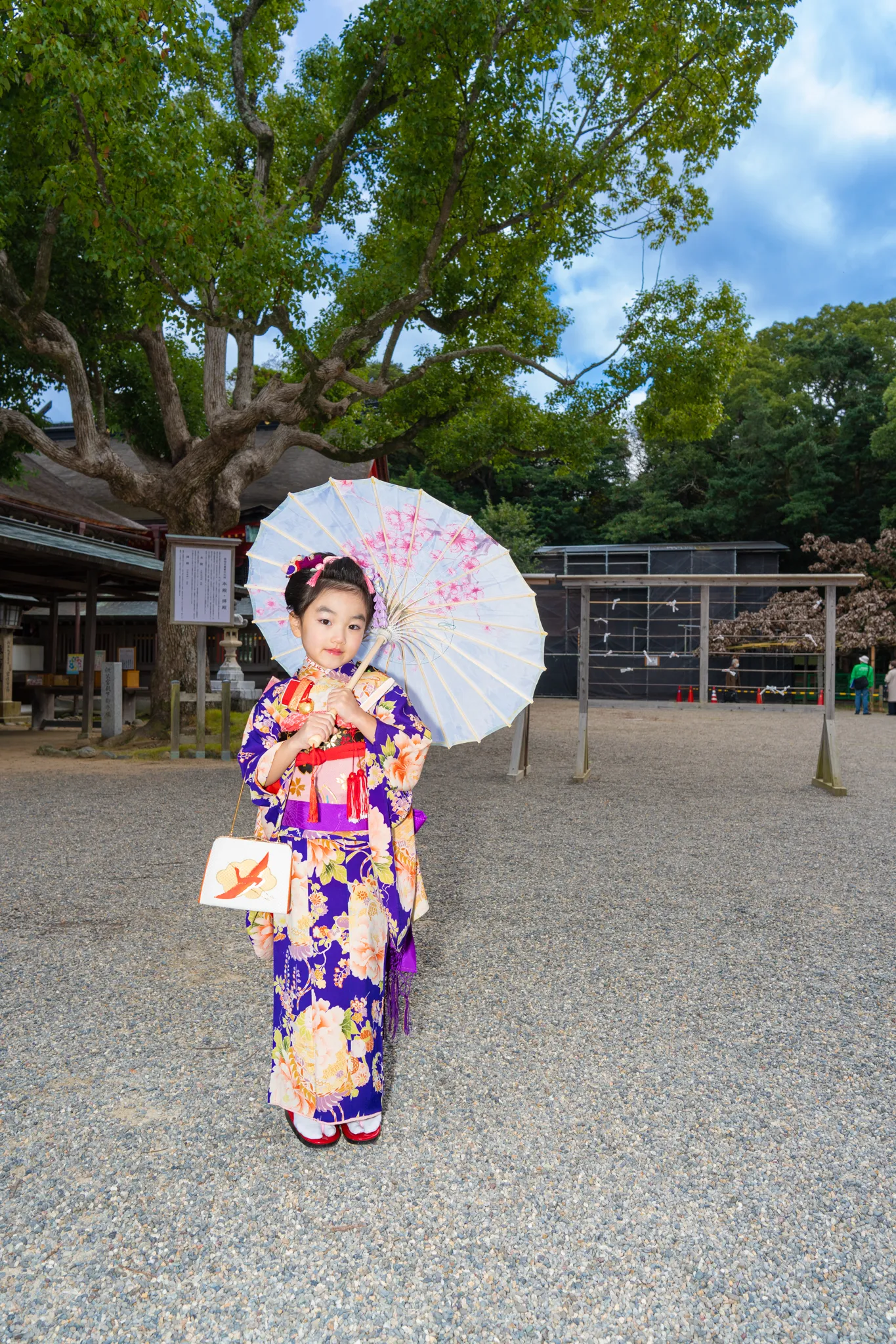 【福岡県宗像市で家族写真撮影】100年前のお着物だったようです。すごい4