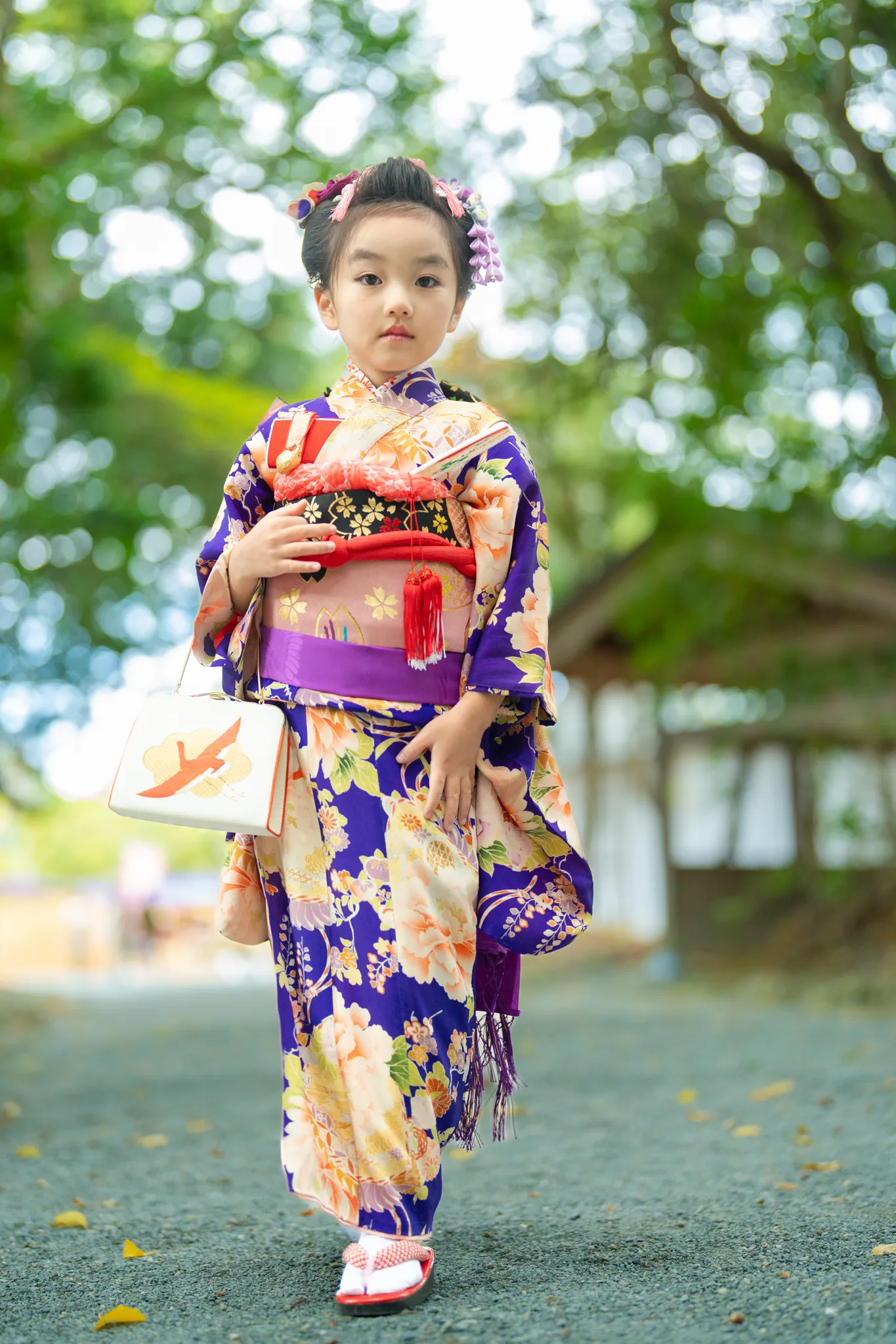 【福岡県宗像市で家族写真撮影】100年前のお着物だったようです。すごい6