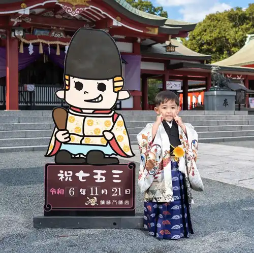 【福岡県北九州市小倉北区で七五三撮影】３歳男子です。やはり男の子は剣を手にすると目を輝かせますね。とても嬉しそうな表情が印象的でした。1