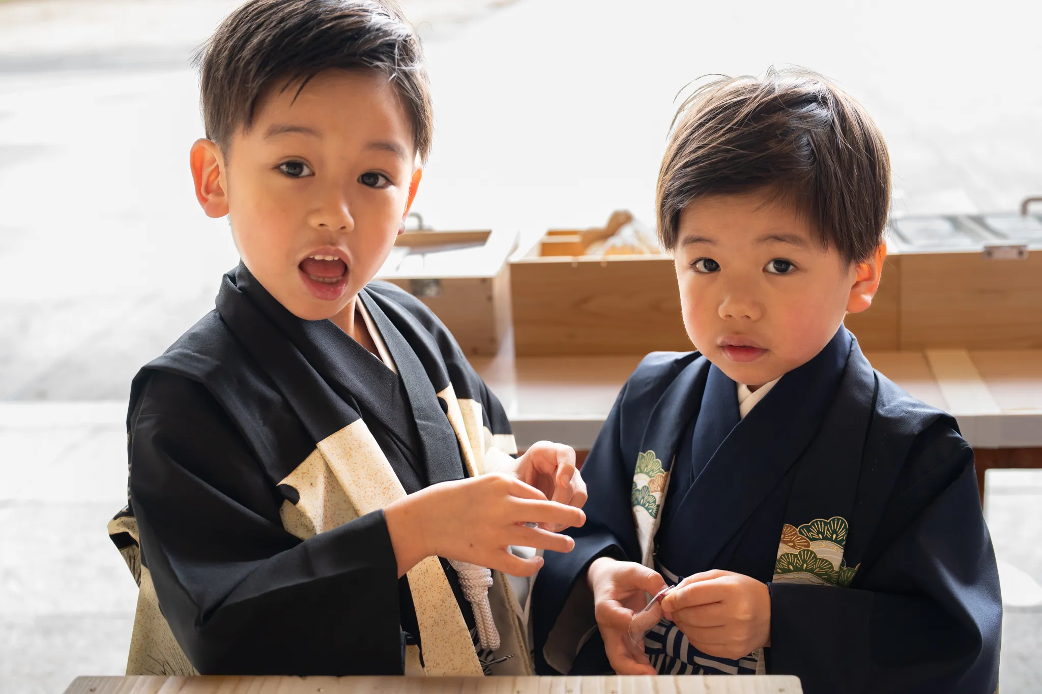 【福岡県福岡市中央区で家族写真撮影】７歳男子、５歳男子、３歳女子の七五三撮影でした。4