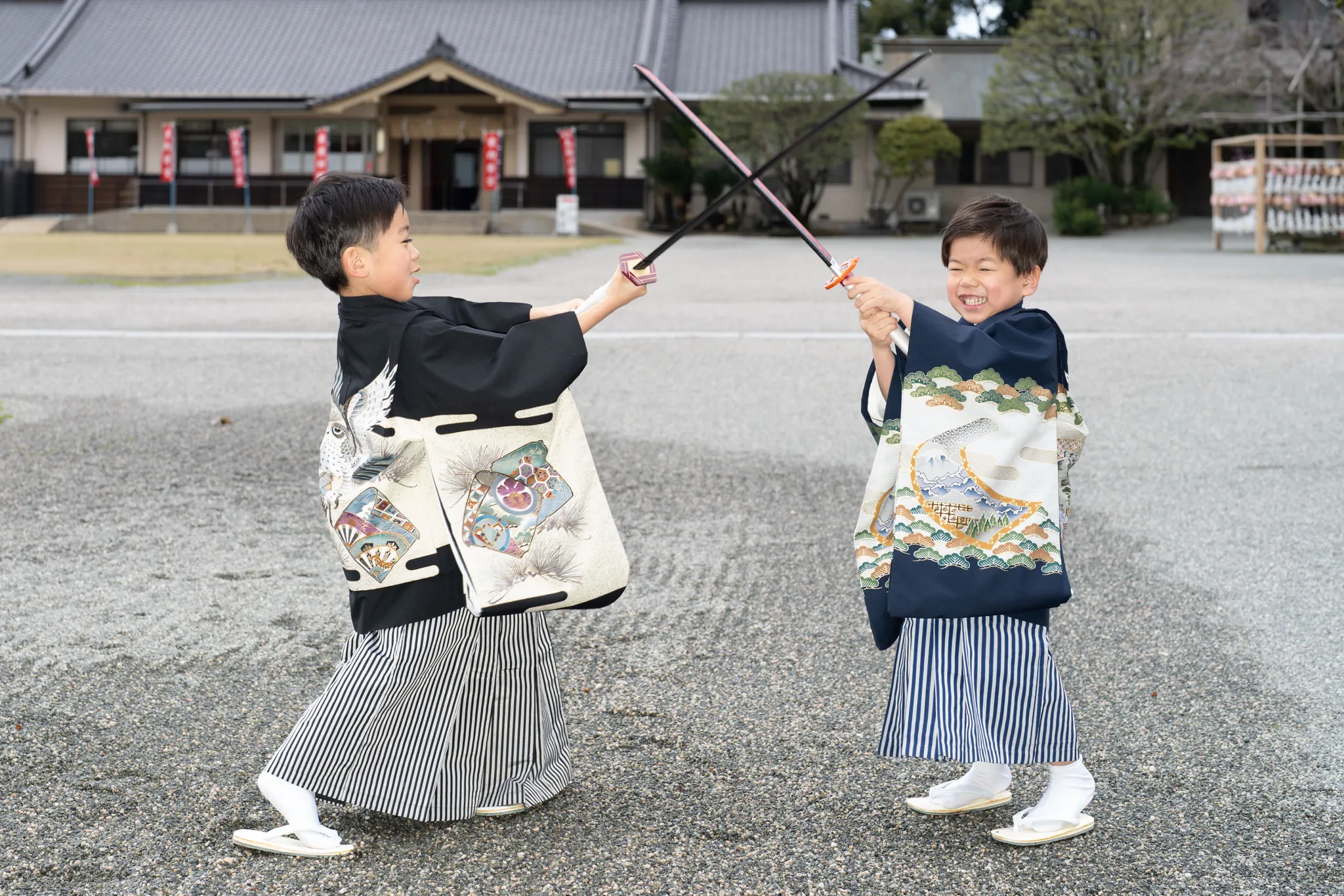 【福岡県福岡市中央区で家族写真撮影】７歳男子、５歳男子、３歳女子の七五三撮影でした。5