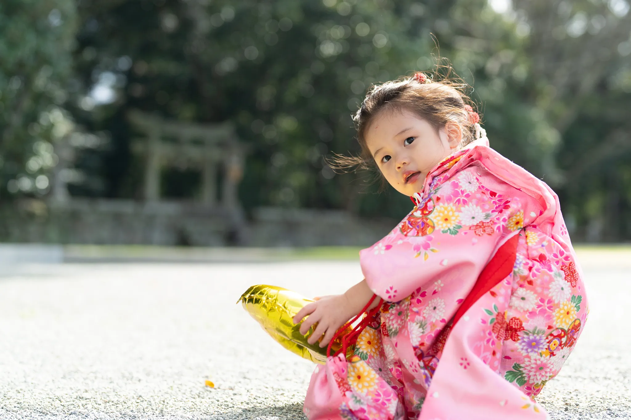 【福岡県福岡市中央区で家族写真撮影】７歳男子、５歳男子、３歳女子の七五三撮影でした。1