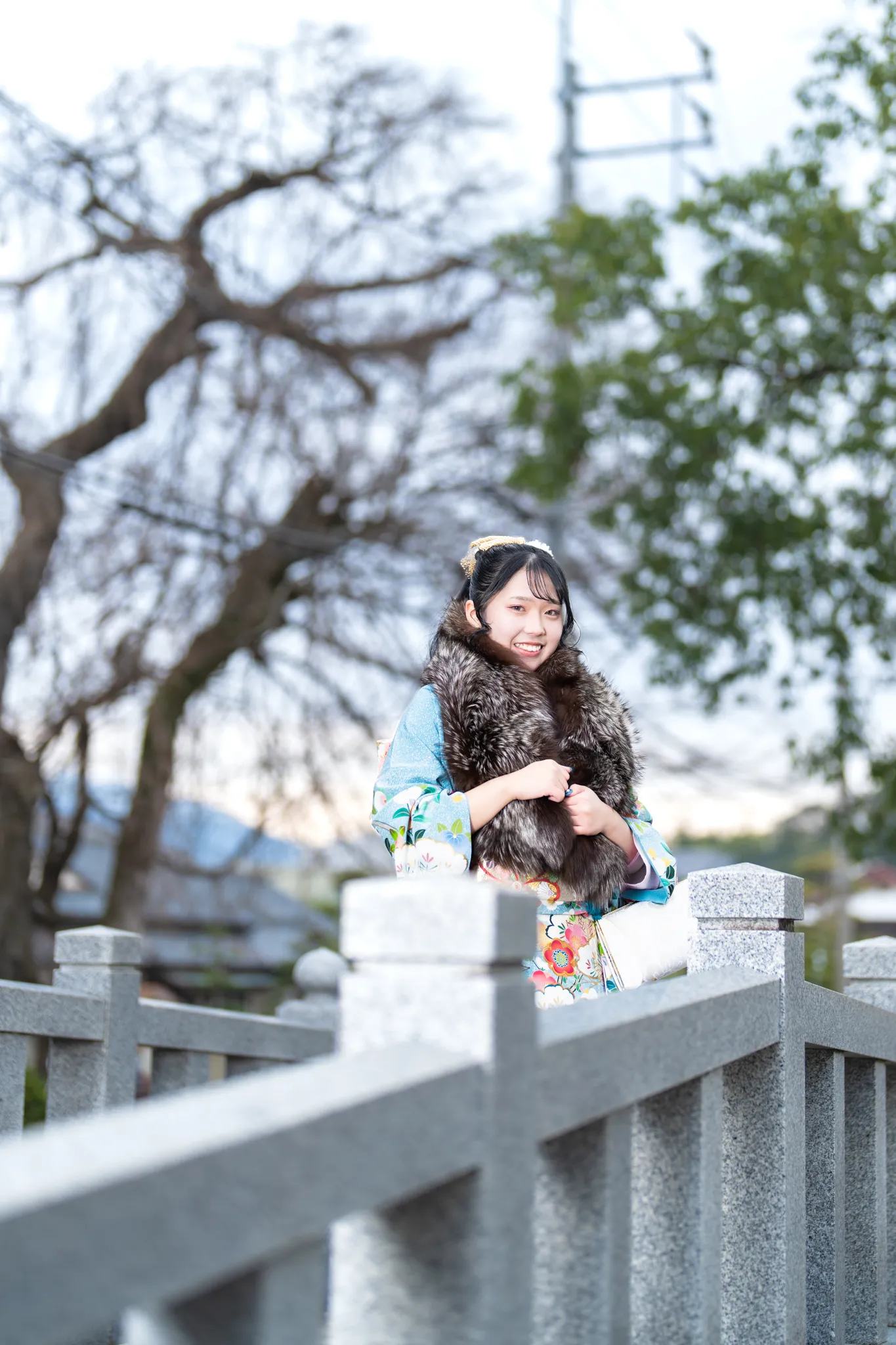 【福岡県春日市で家族写真撮影】姉妹の次女様の成人式撮影です。2年前に長女様の撮影を担当させていただき、今回、次女様の撮影をお任せいただけたことを大変光栄に思います。7
