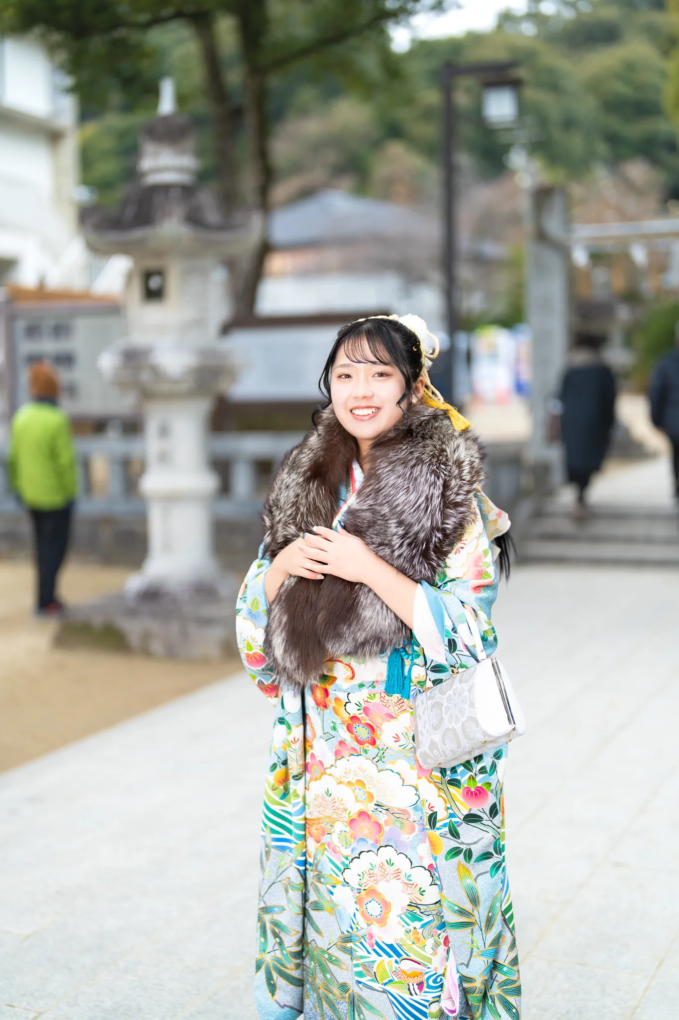 【福岡県春日市で家族写真撮影】姉妹の次女様の成人式撮影です。2年前に長女様の撮影を担当させていただき、今回、次女様の撮影をお任せいただけたことを大変光栄に思います。8