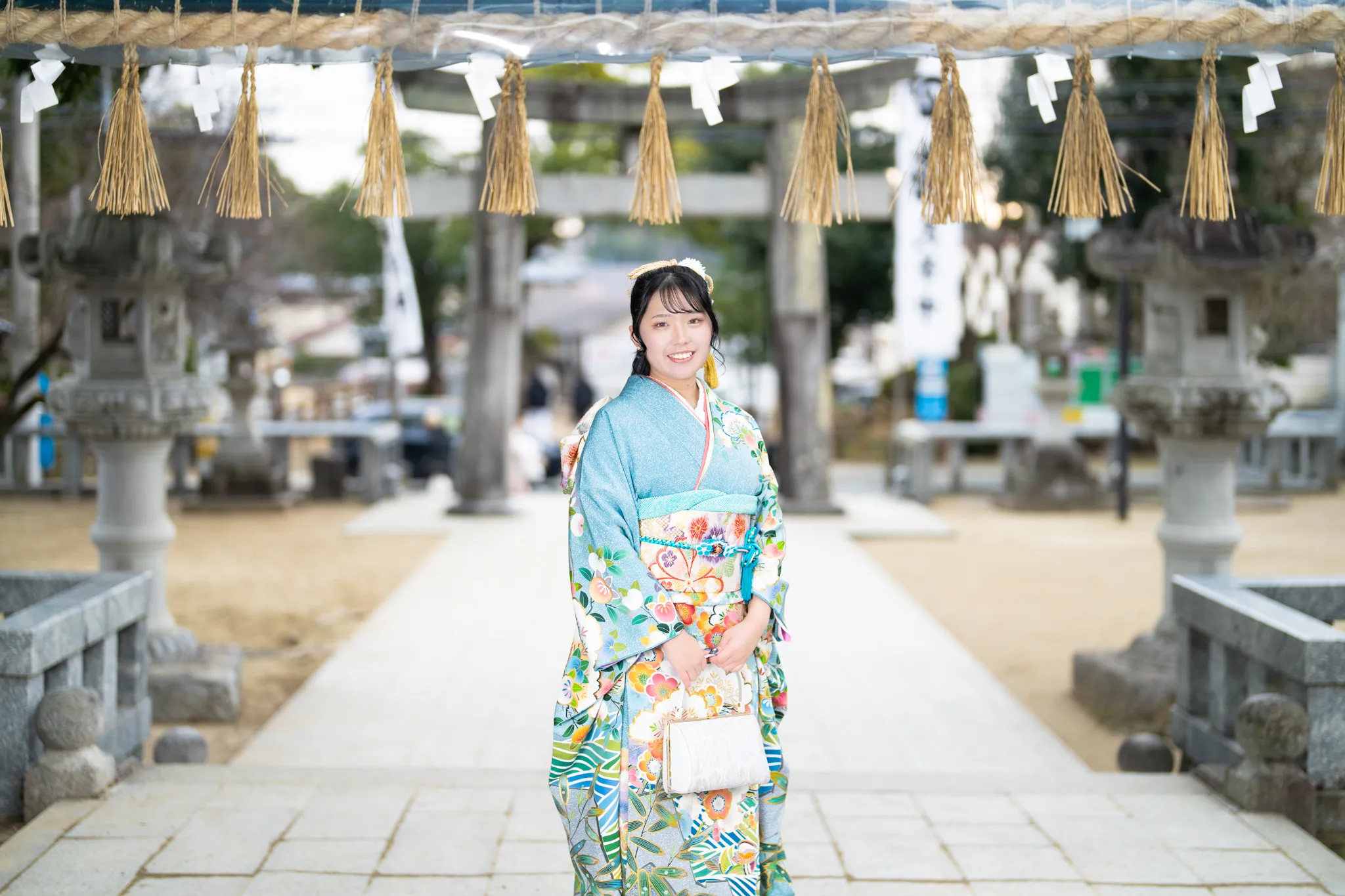 【福岡県春日市で家族写真撮影】姉妹の次女様の成人式撮影です。2年前に長女様の撮影を担当させていただき、今回、次女様の撮影をお任せいただけたことを大変光栄に思います。9